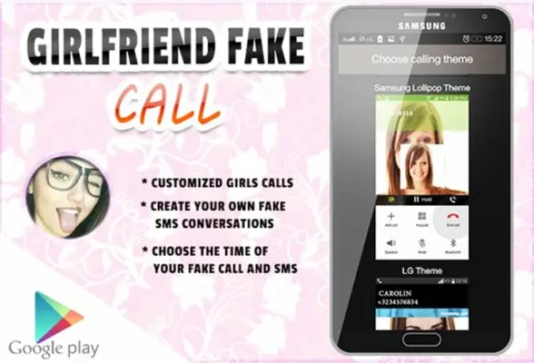 Girlfriend Fake call android App screenshot 0