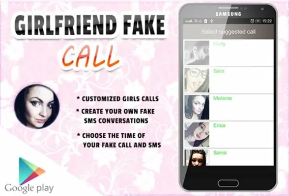 Girlfriend Fake call android App screenshot 1