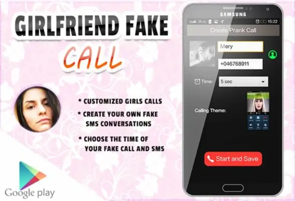 Girlfriend Fake call android App screenshot 2